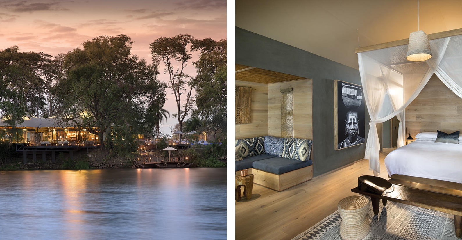Thorntree River Lodge overlooking the Zambezi River