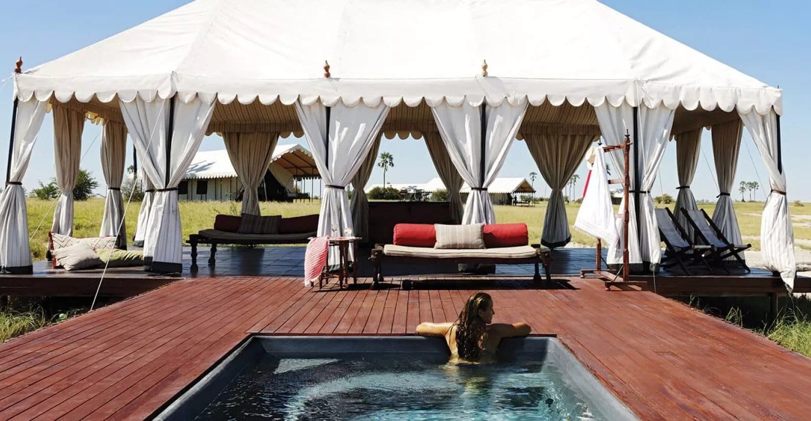 Pool pavilion san camp Makgadikgadi Pans