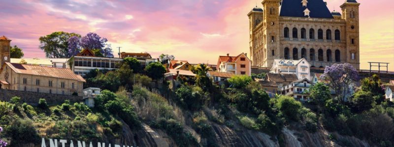 panorama of Antananarivo or Tananarive, short Tana, Poor capital and largest city in Madagascar, Madagasikara republic.