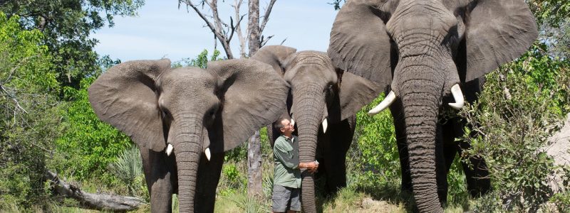 Doug hugging Tembi Marula and Jabu low