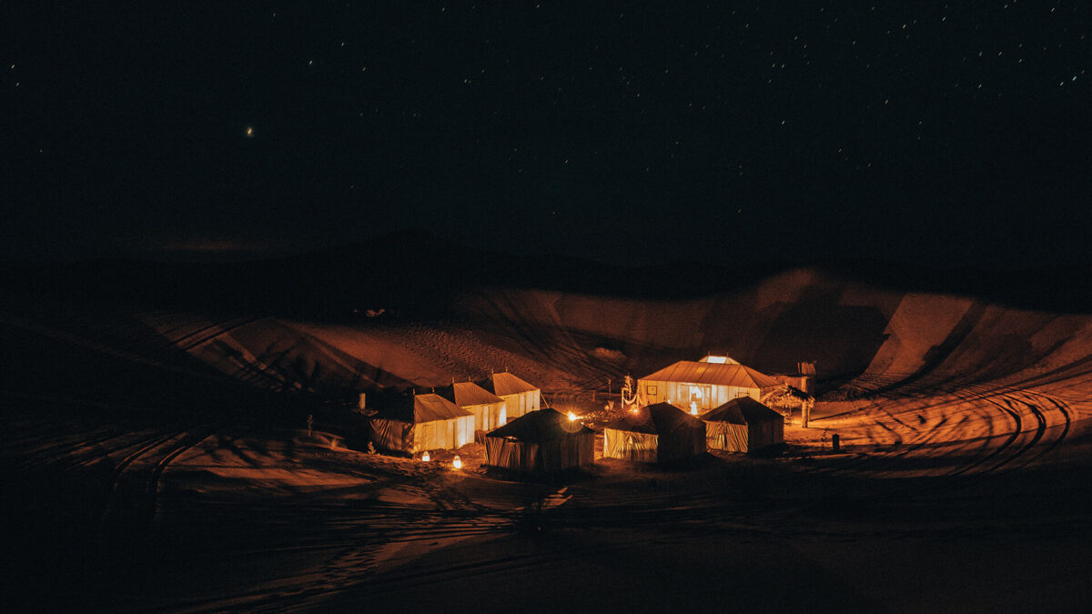 Morocco Adventure under night skies and stars Moroccan luxury safari.