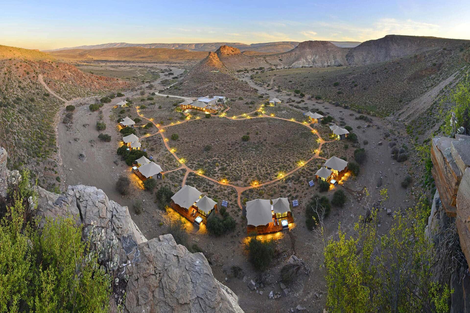 Aerial view of Sanbona Dwyka Camp