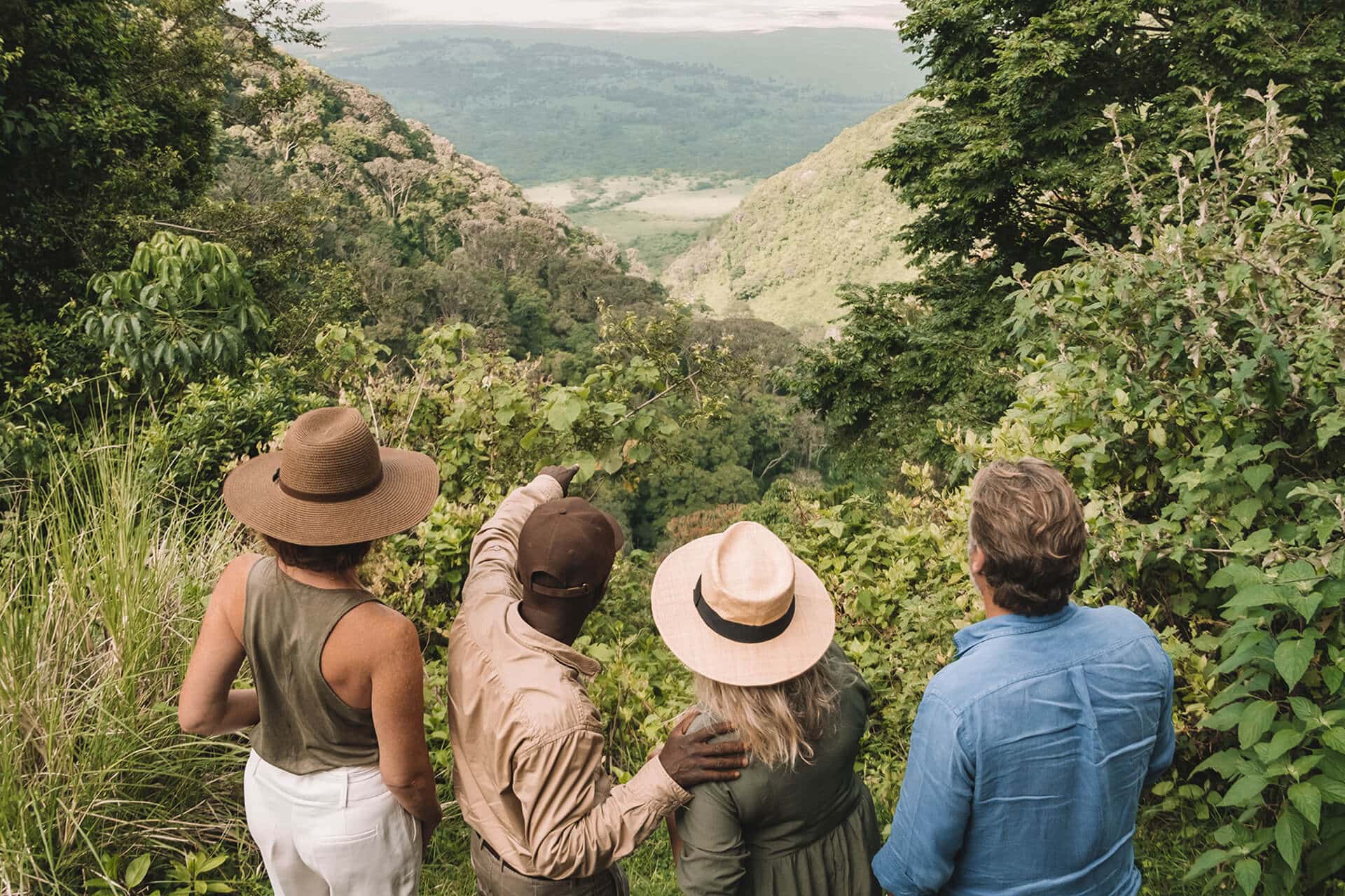 Guided crater rim walk at Gibbs Farm