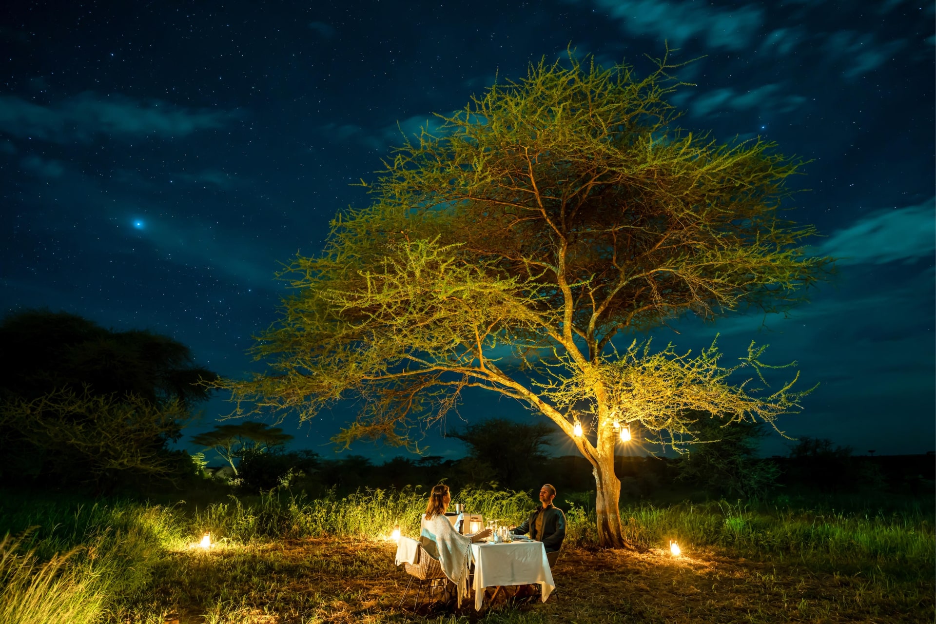 Bush dining experience at Lemala Kuria Hills