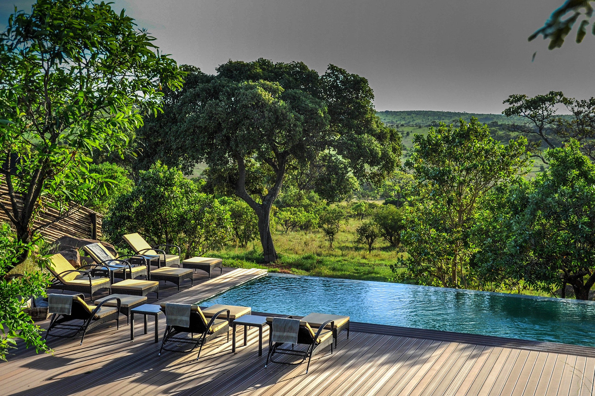 Swimming pool overlooking the valley at Lemala Kuria Hills