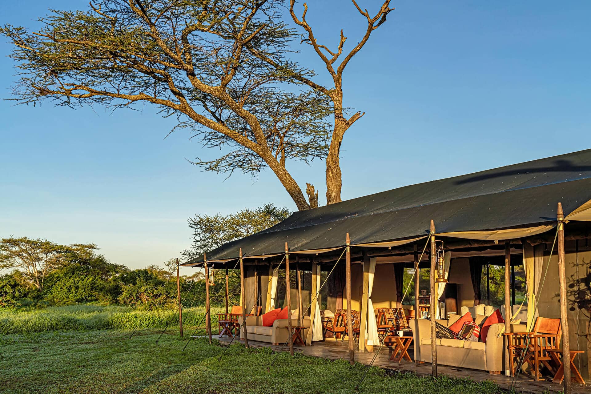 Mess tent at Lemala Mara Tented Camp in the Masai Mara