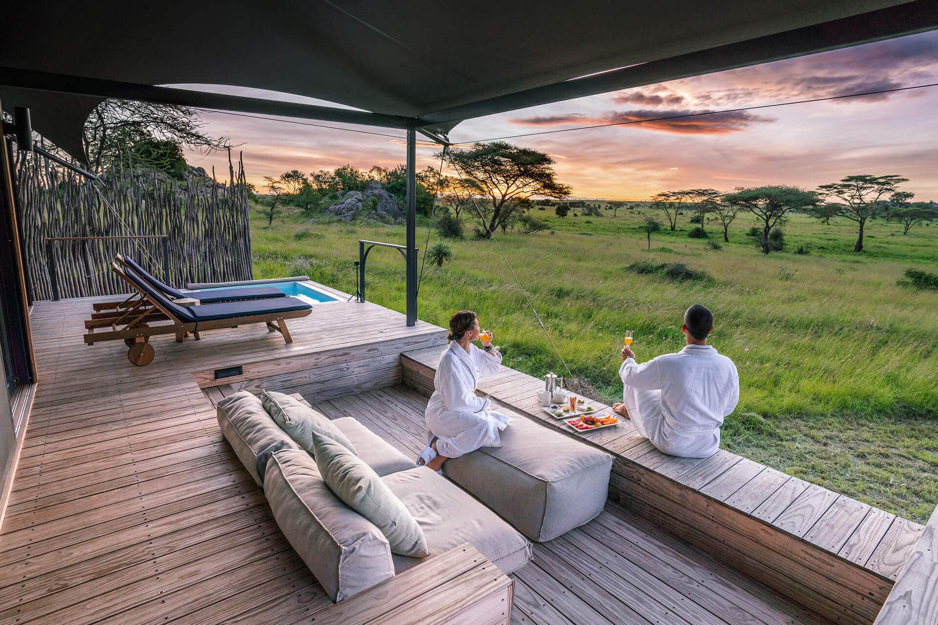 Private deck with plunge pool at Lemala Nanyukie