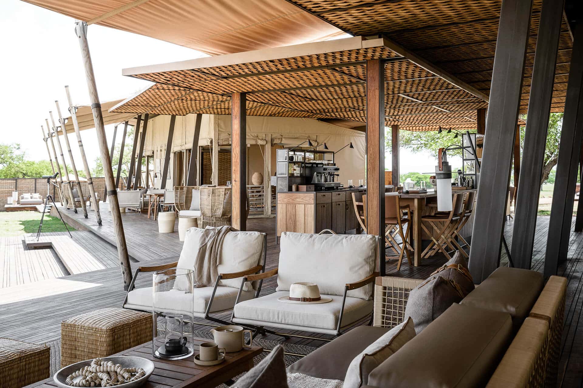 Main tent at Singita Sabora Camp
