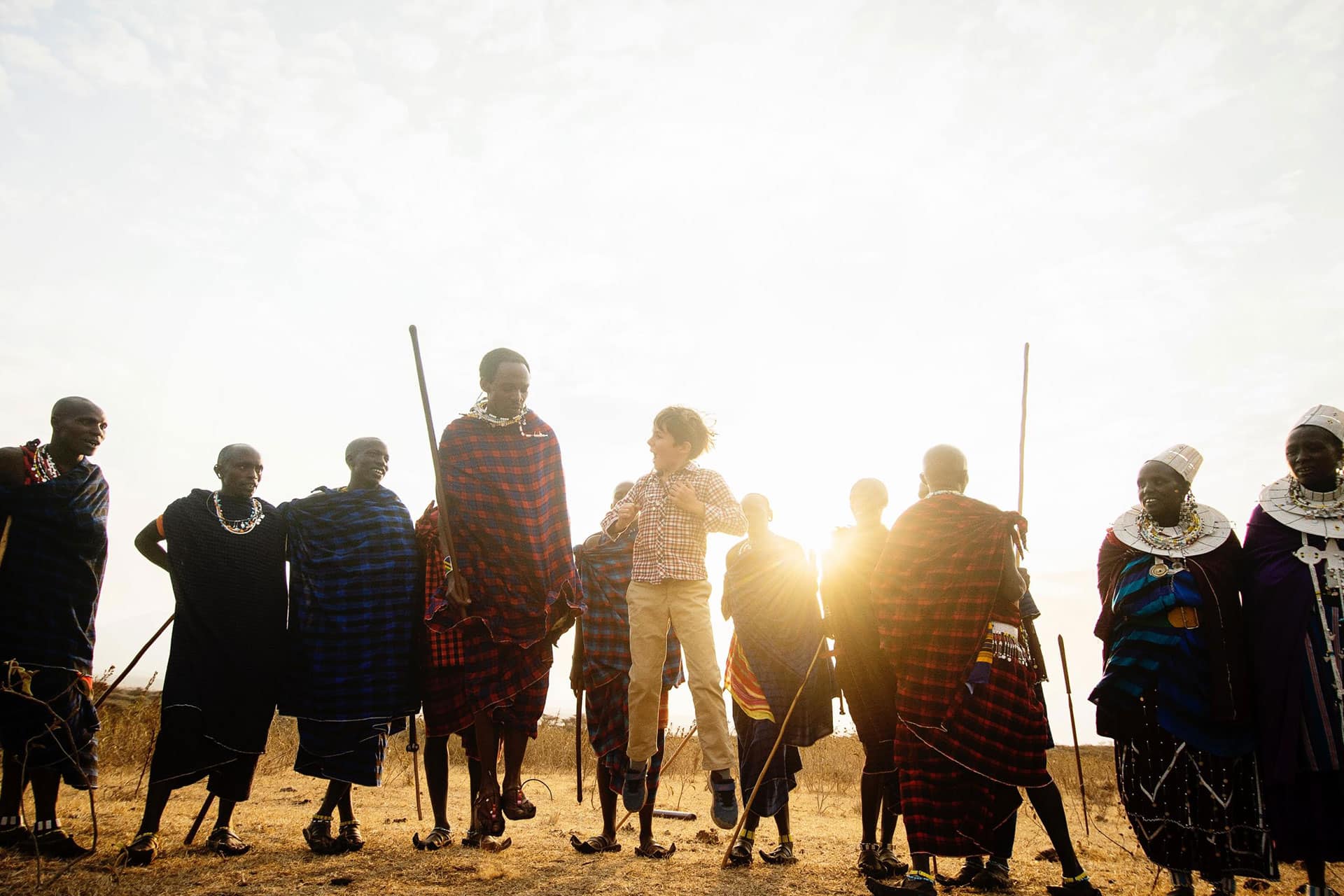 Maasai experience taken during an African safari with children