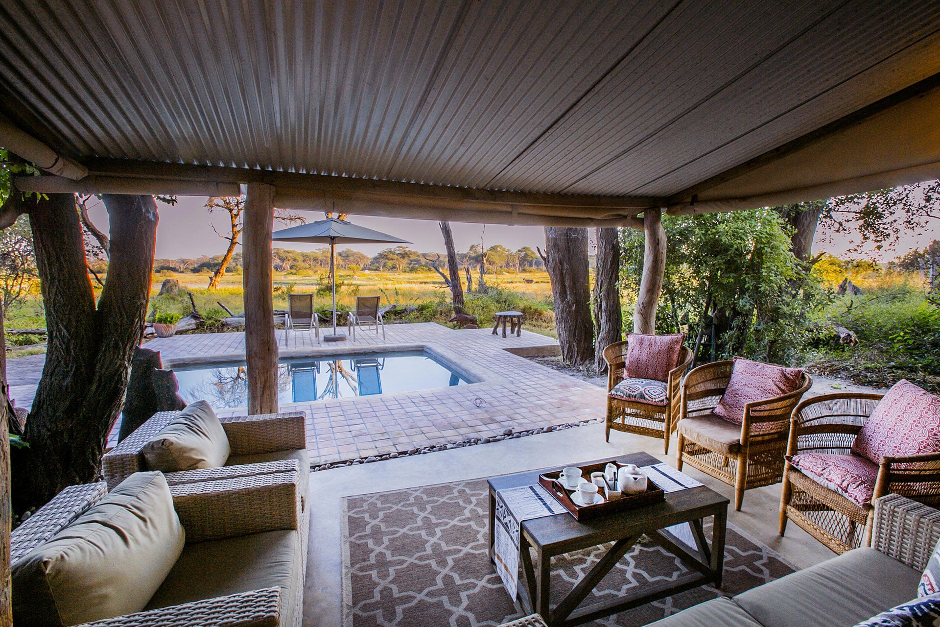 Interior at Tom's Little Hide- African safari with children