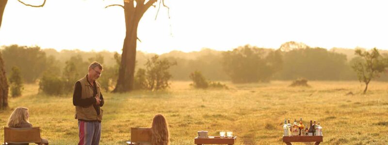 Ol-Pejeta-Bush-Camp-Guests-enjoying-sundowners