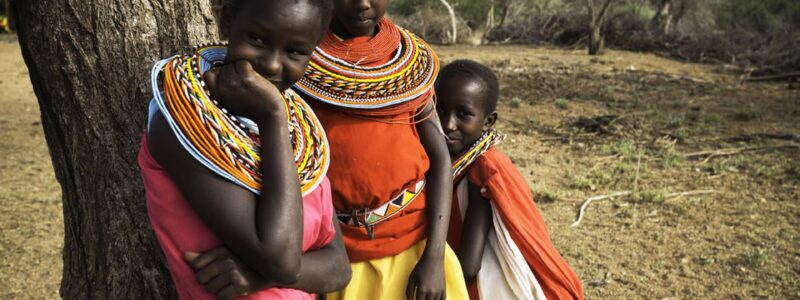 Sand River Community Village, Family, Cultural clothing, African nature, Forest, Enjoying with family.