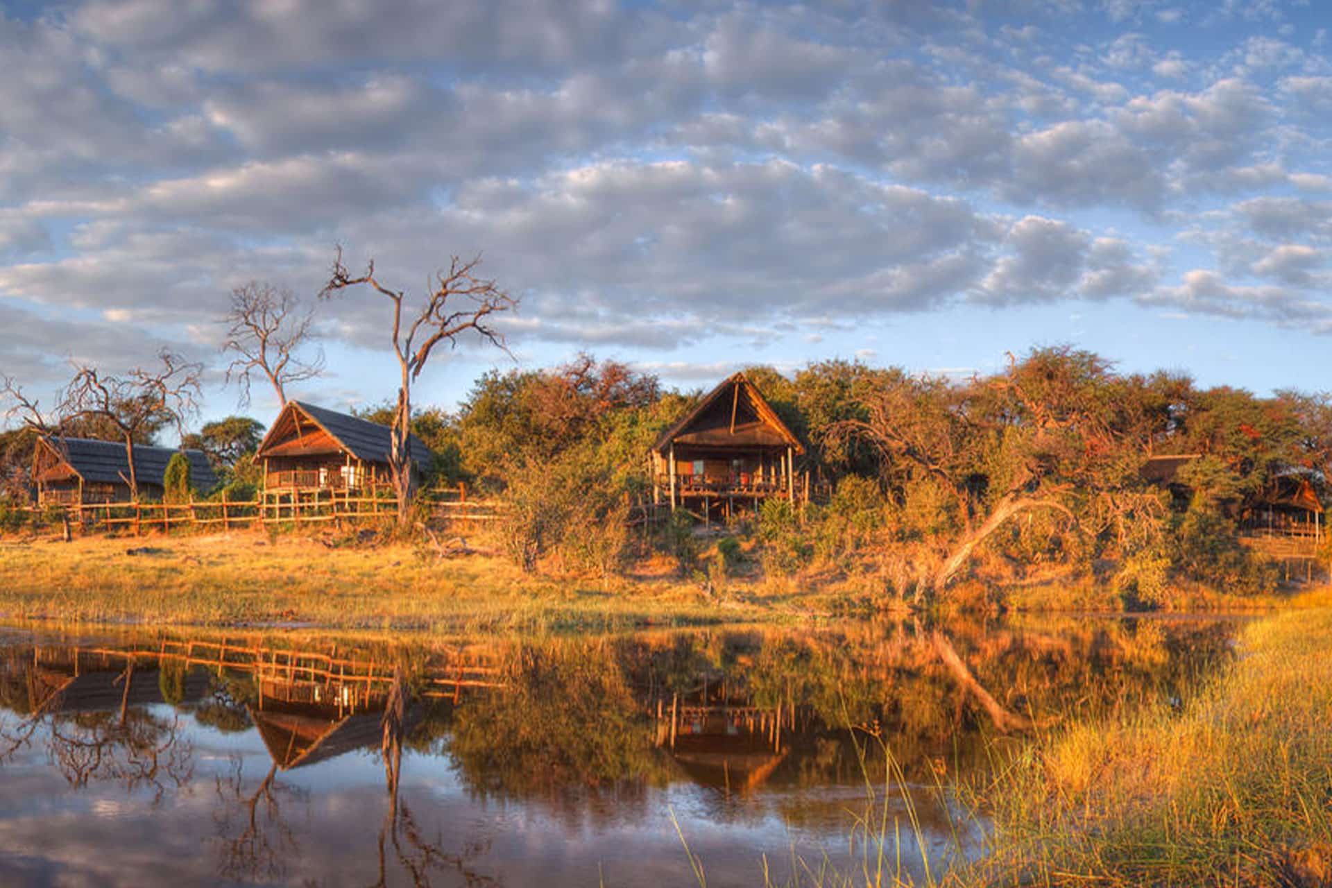 A waterhole at Savute Elephant Lodge