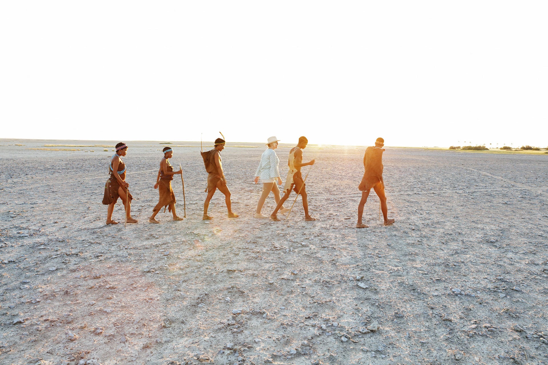 The bushman experience at San Camp, Makgadikgadi Salt Pans