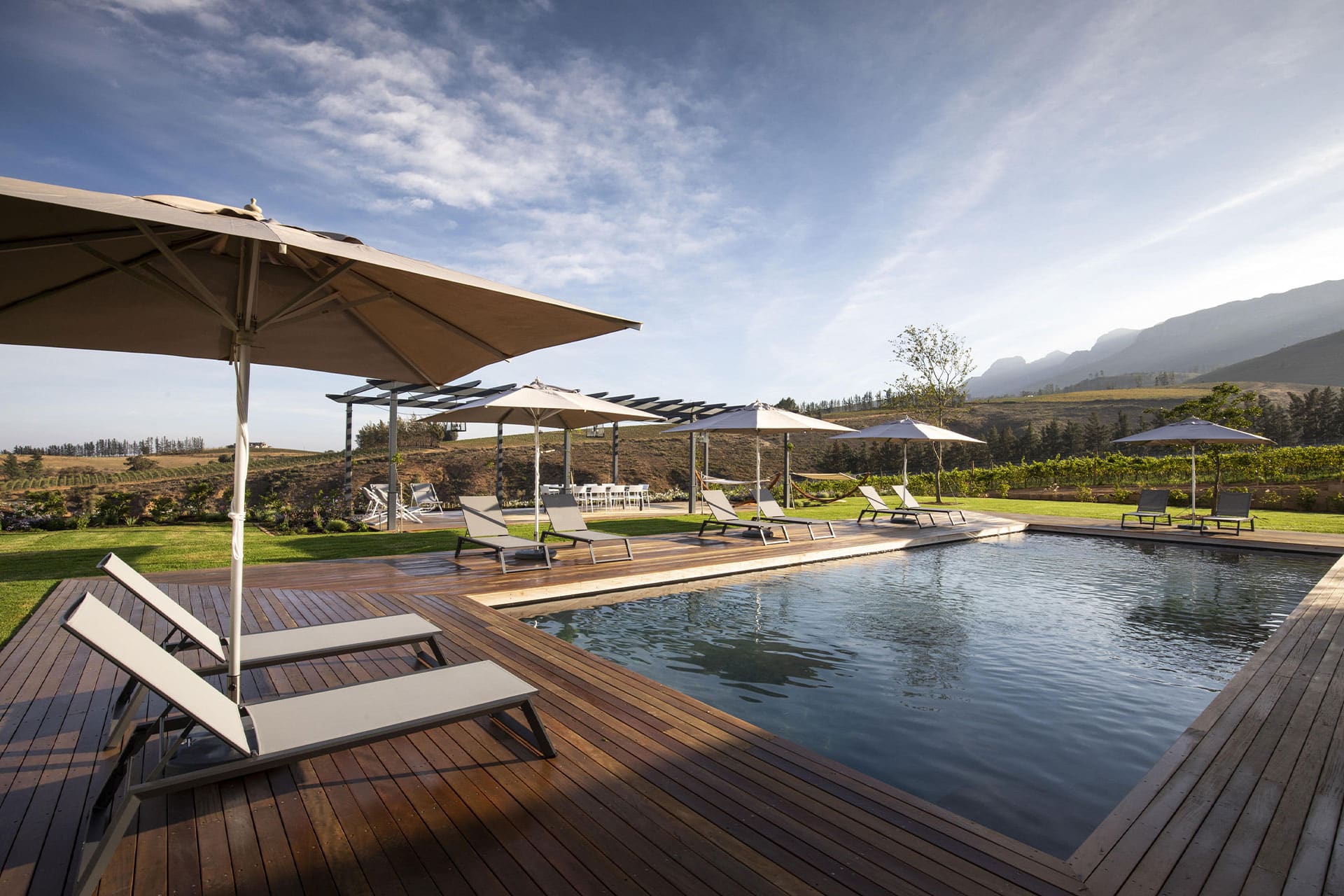 Outdoor swimming pool at Brookdale Manor House