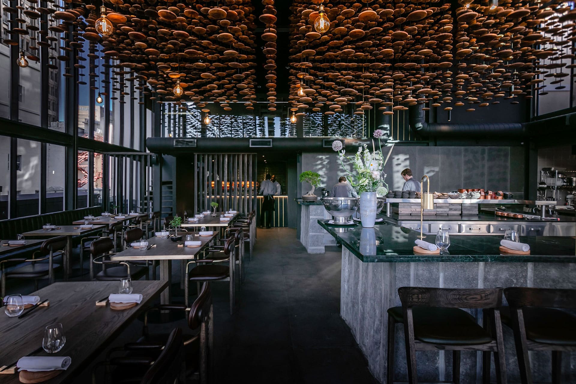 The restaurant interior at FYN &ndash; one of the top 10 fine dining restaurants in Cape Town. 
