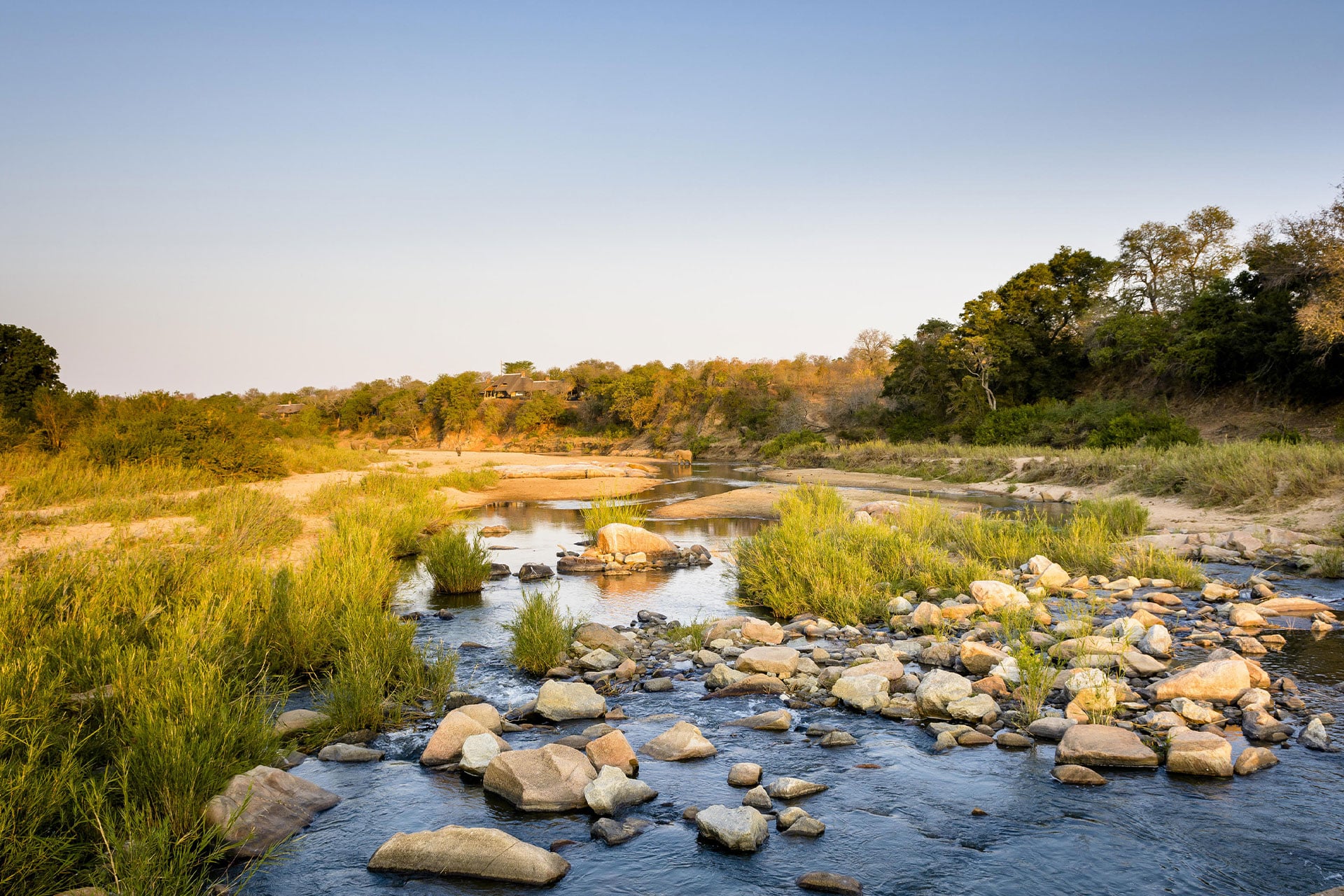 he Sands River view from Singita Ebony Lodge in the Sabi Sands Game Reserve.