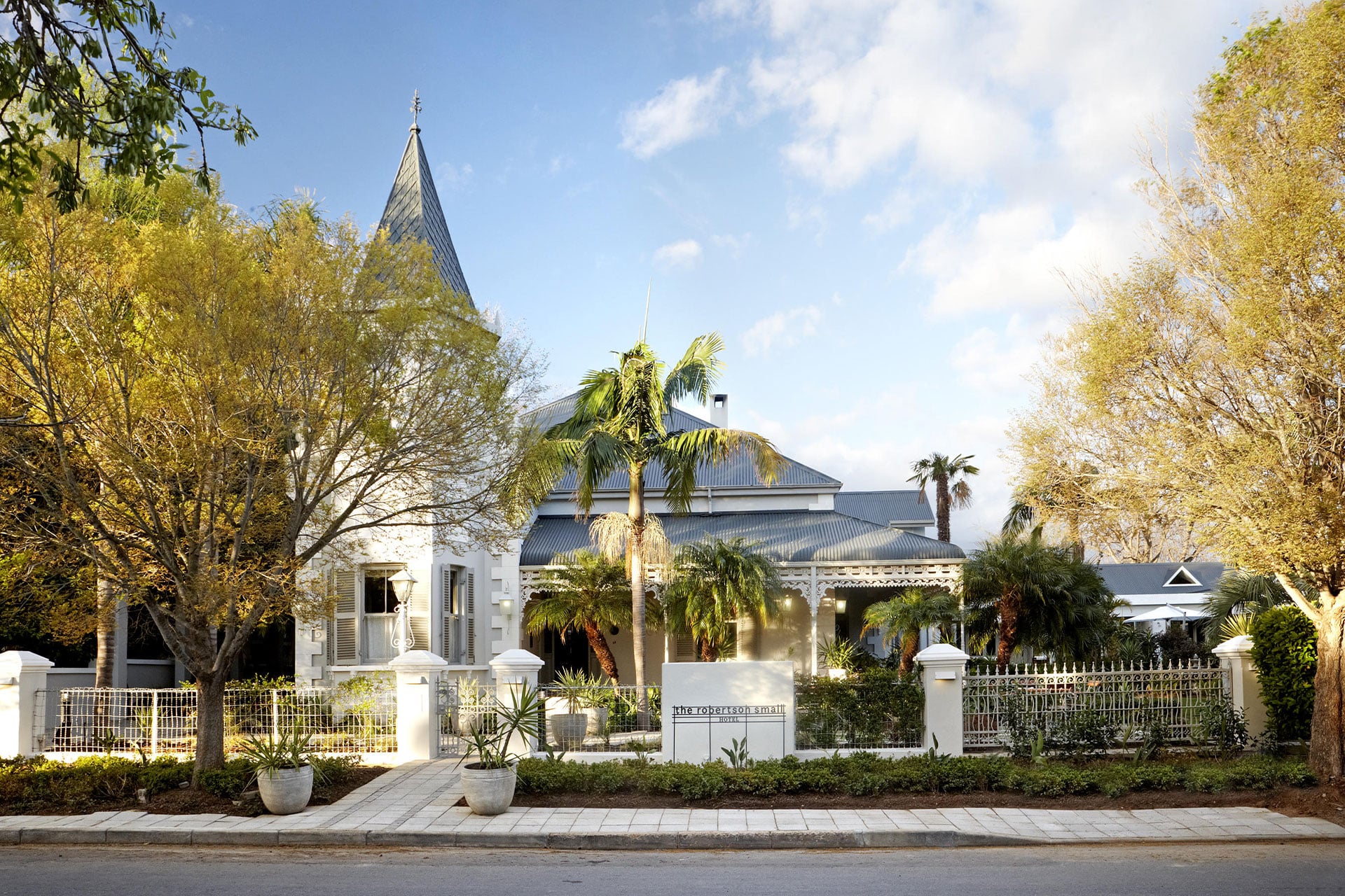 The front of the Robertson Small Hotel in Robertson, Western Cape. 