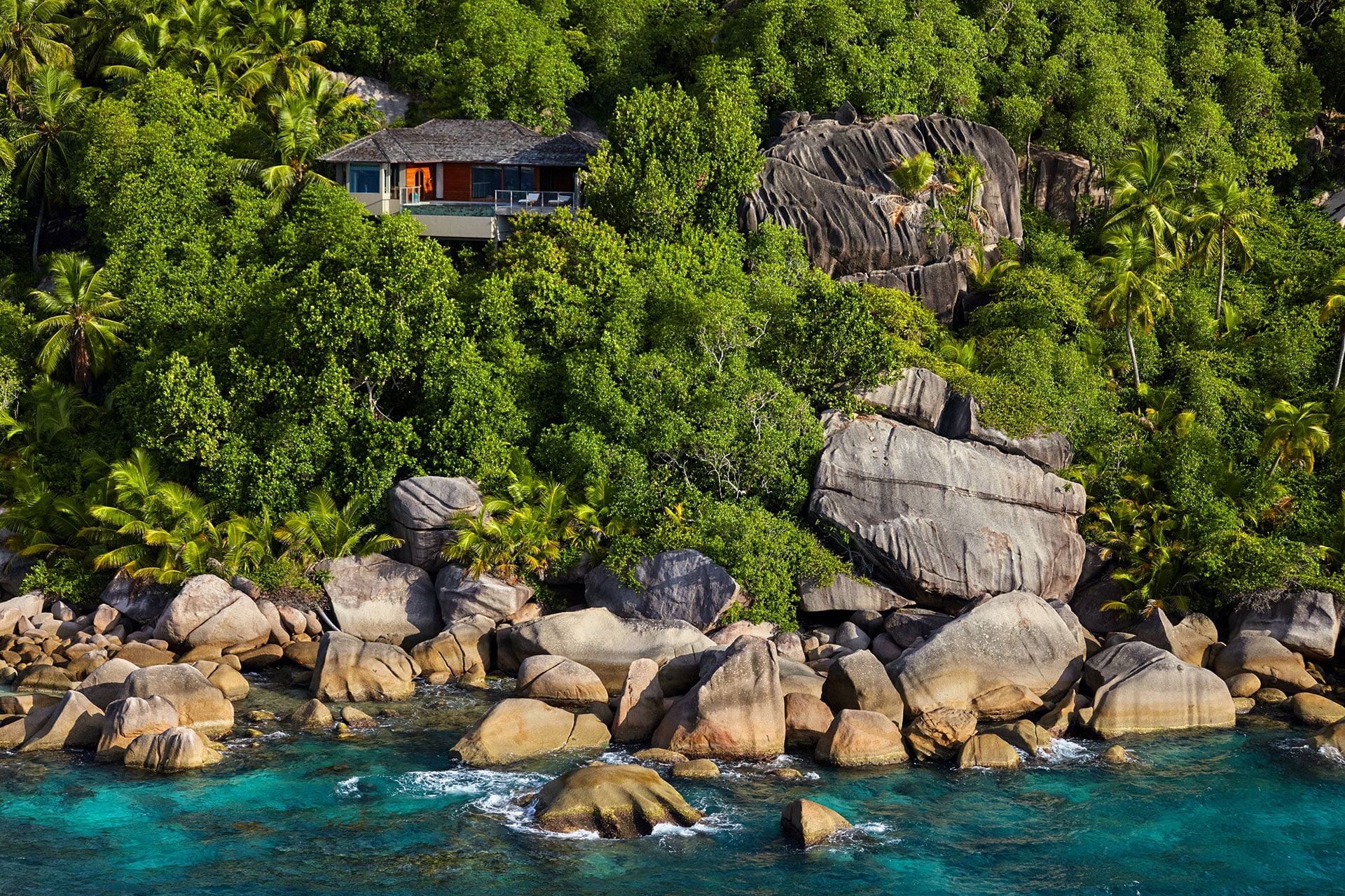 An oceanfront pool villa at Six Senses Zil Pasyon