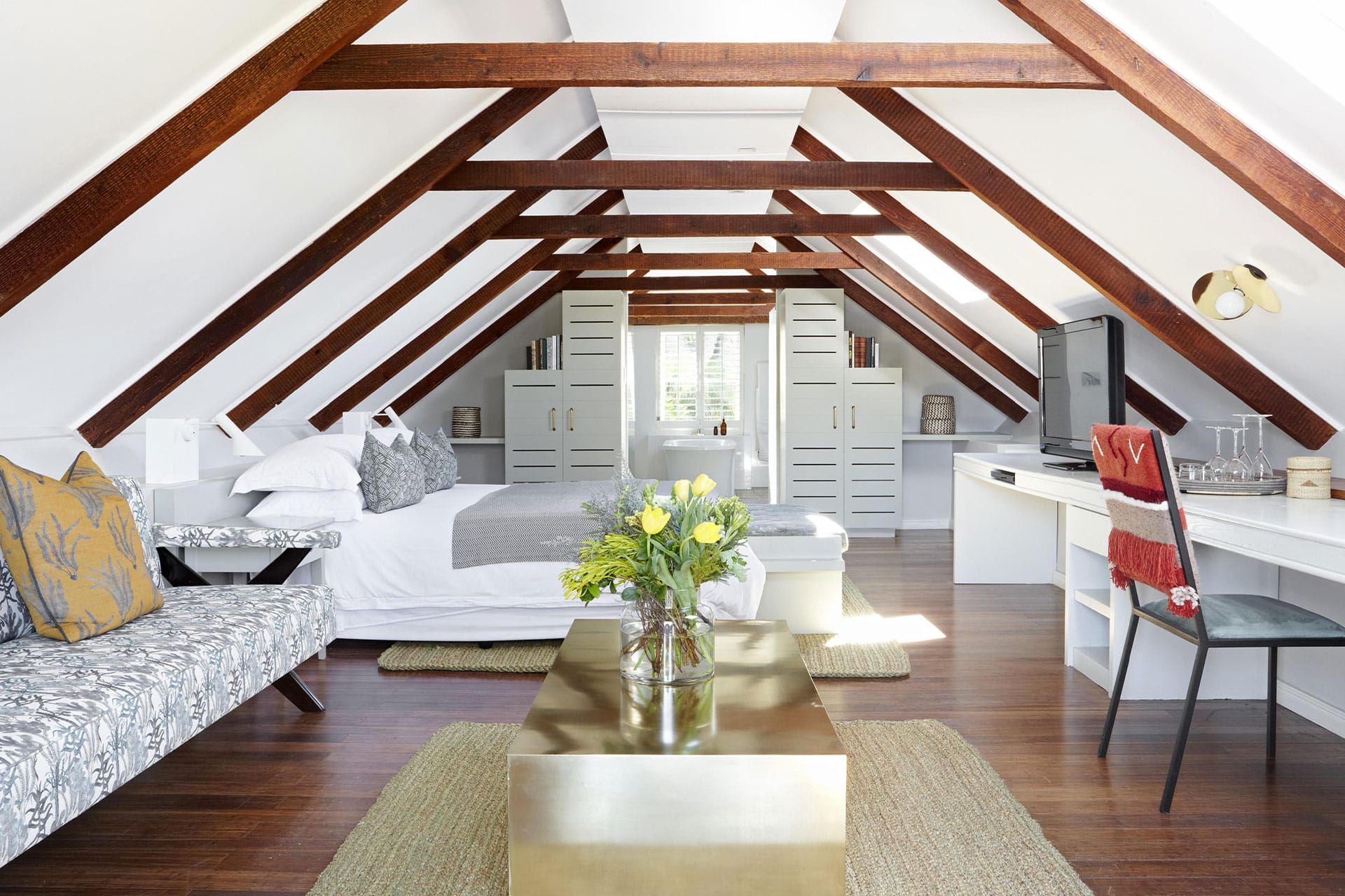 The interior of the Stable Honeymoon or Family Suite at The Robertson Small Hotel.