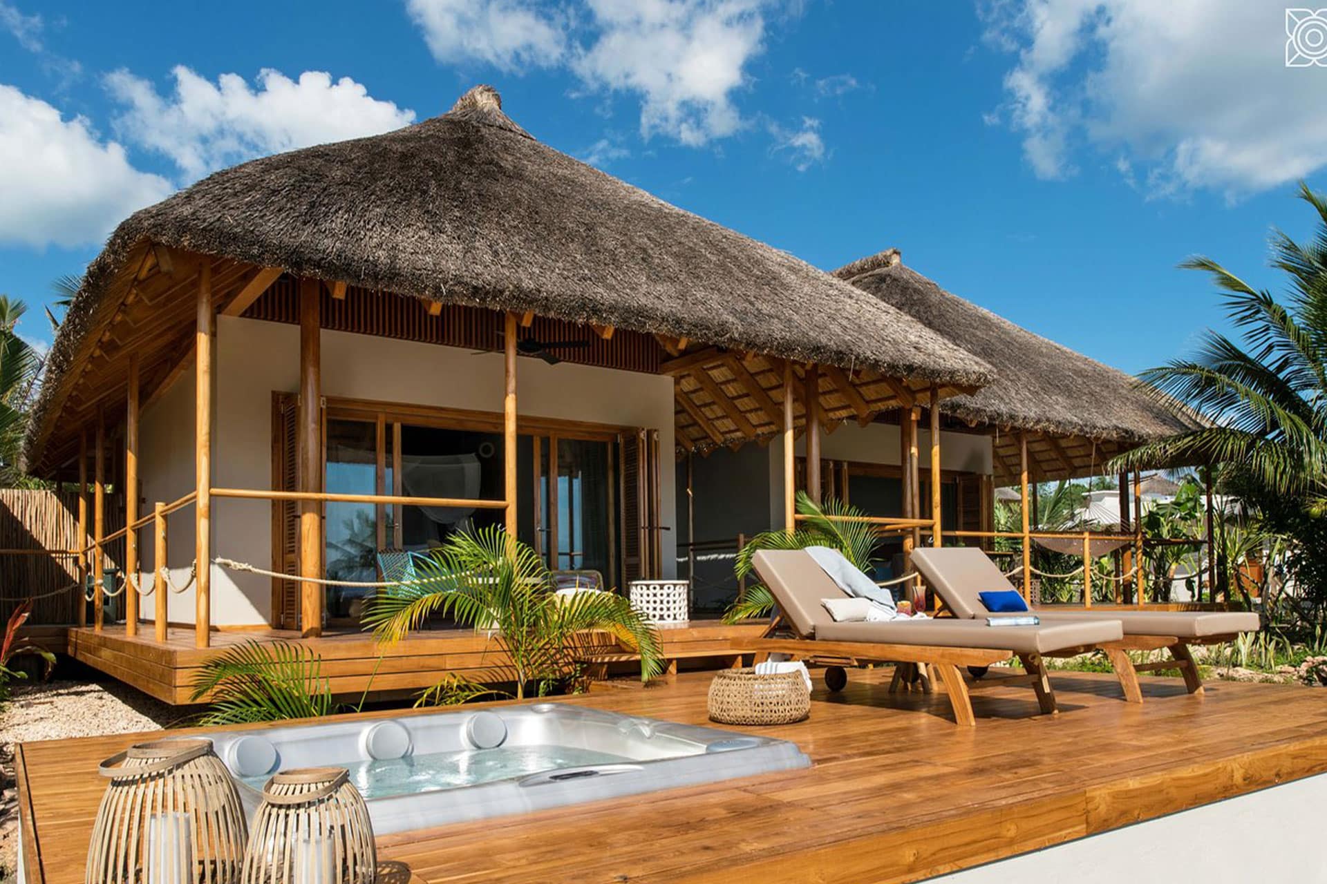 A villa and jacuzzi at Zuri Zanzibar