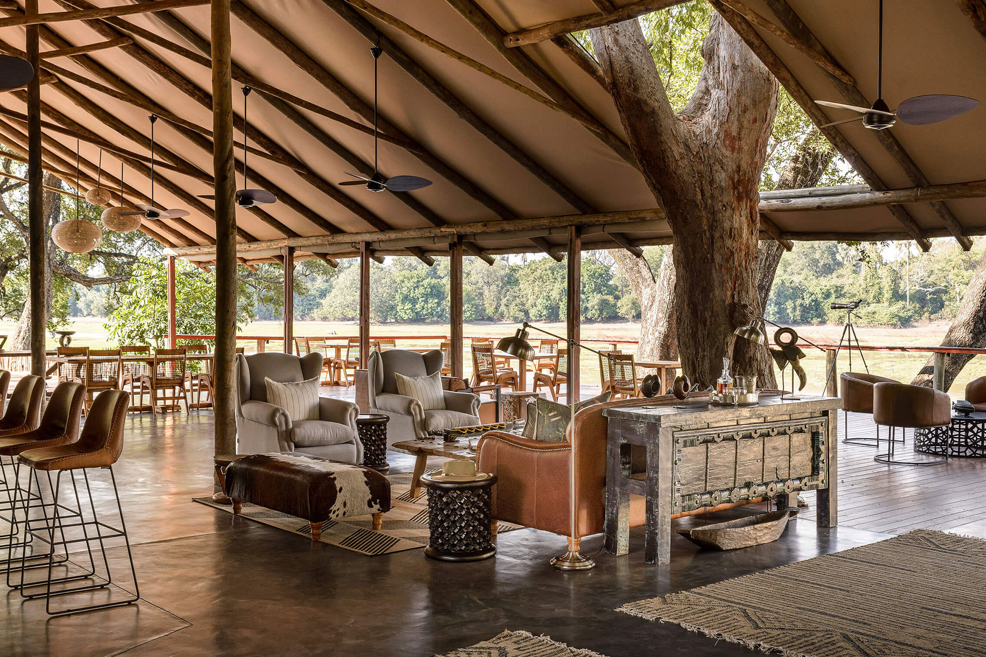 The main communal area at Sungani Camp