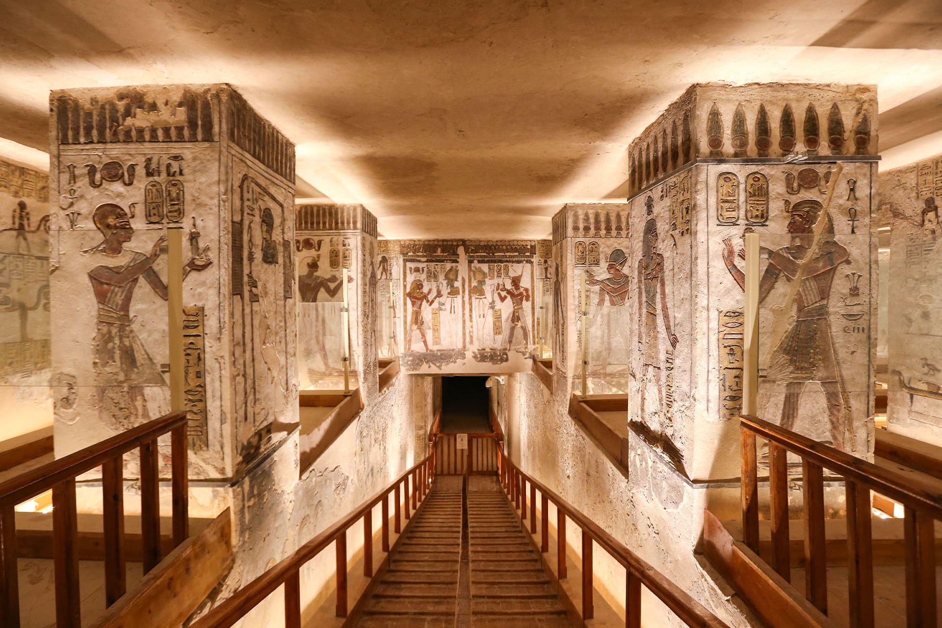 The inside of a tomb within the famed Valley of the Kings in Luxor &ndash; one of the top attractions in Egypt. 