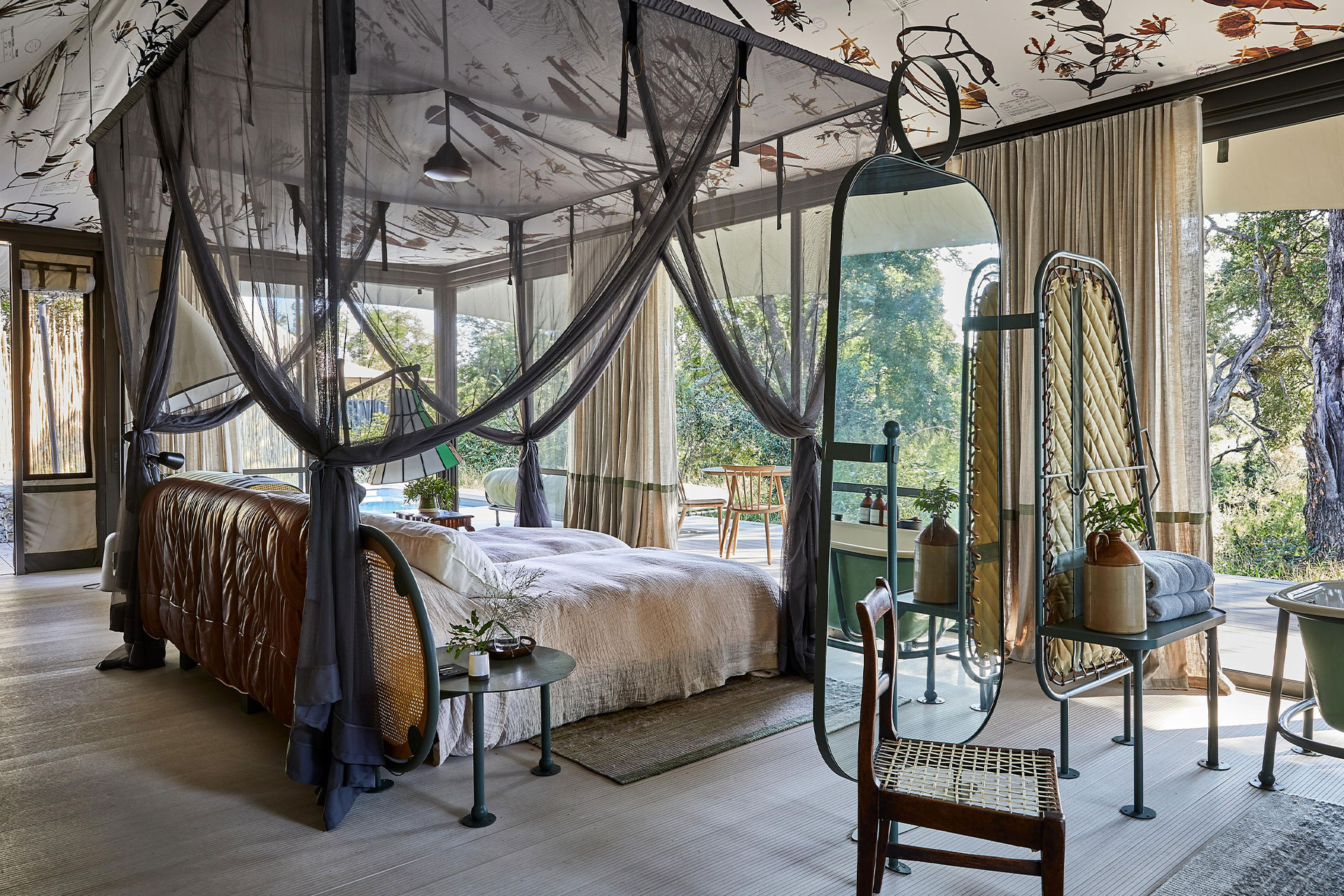 Luxury suite interior at Saseka Tented Camp, Thornybush