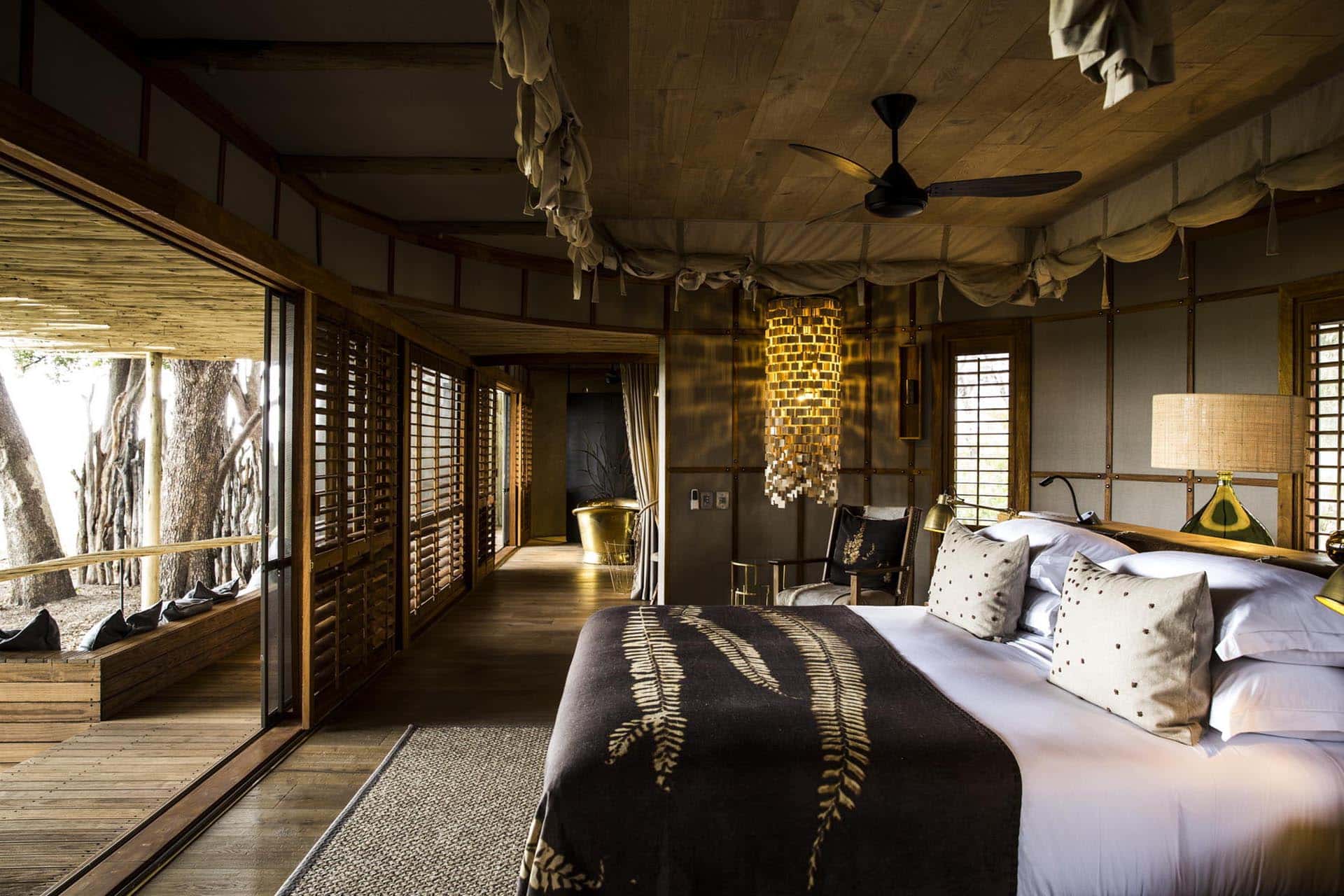 A luxurious suite at Mombo Camp &ndash; one of the top Eco Lodges in Africa.