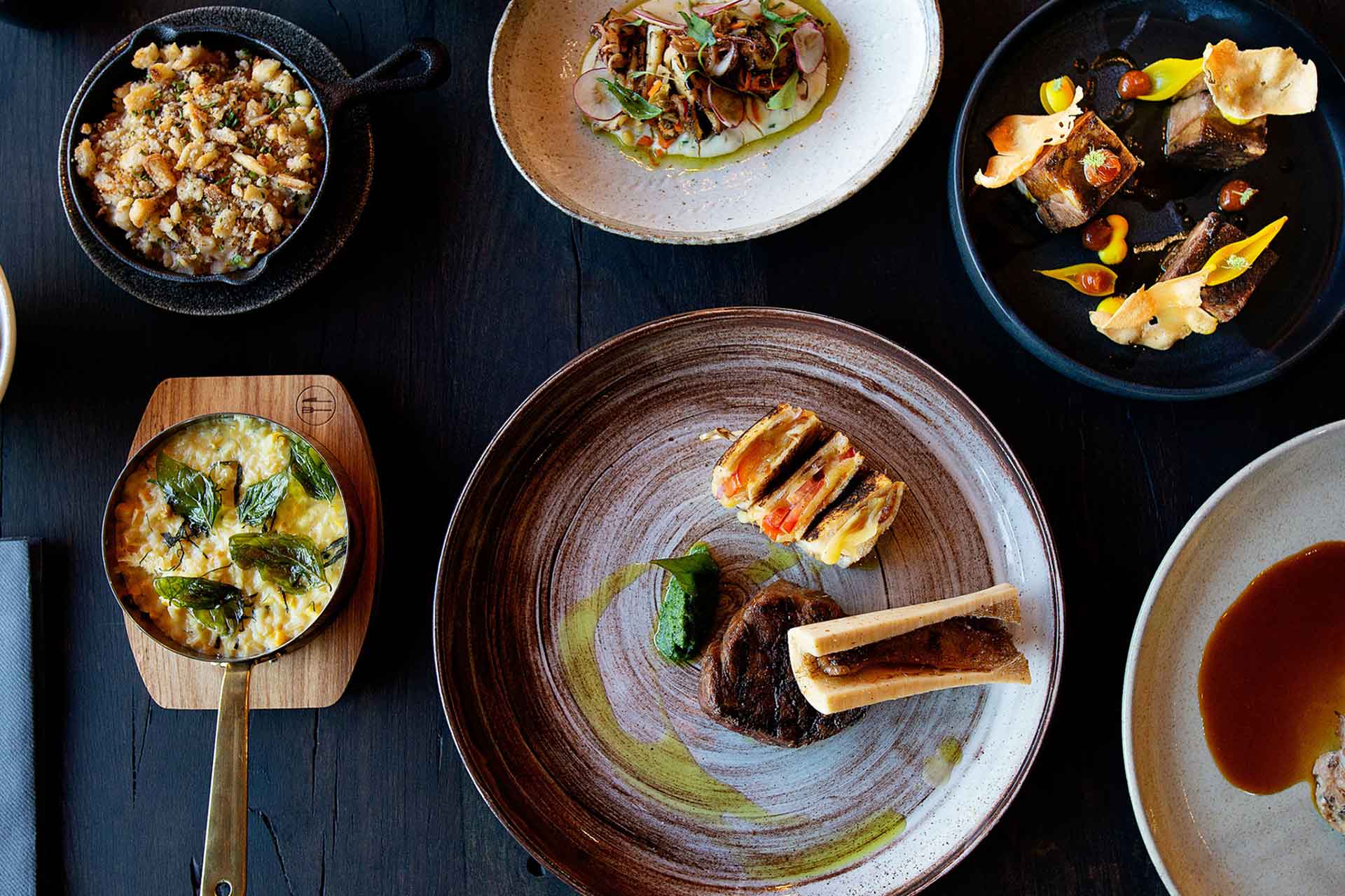 An array of dishes from Skotnes Restaurant &ndash; one of the top Cape Winelands restaurants.