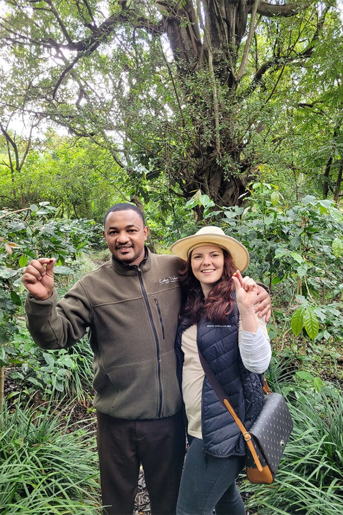  Lake Duluti guide and Emma Perrin at the lake - Arusha Hotel Tanzania