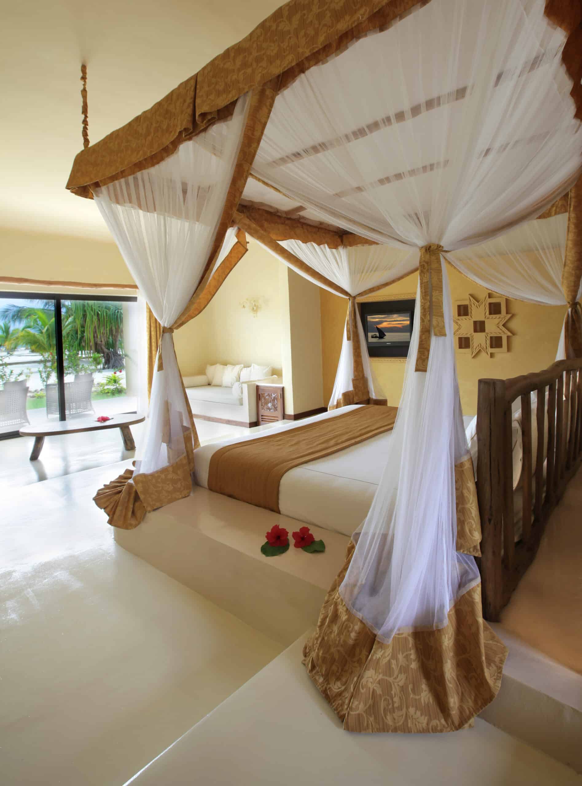 One of the Beach Suites at Gold Zanzibar &ndash; one of the top rated Zanzibar resorts with Kids Clubs. 