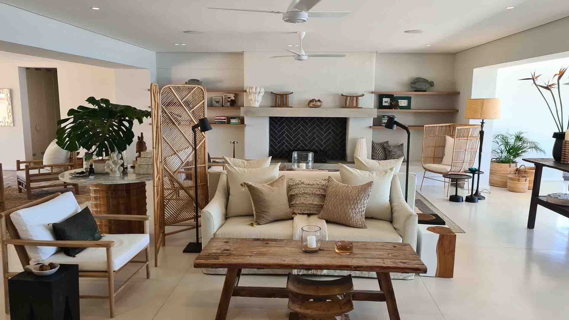 The main lounge at Sala Beach House – a popular Ballito hotel.