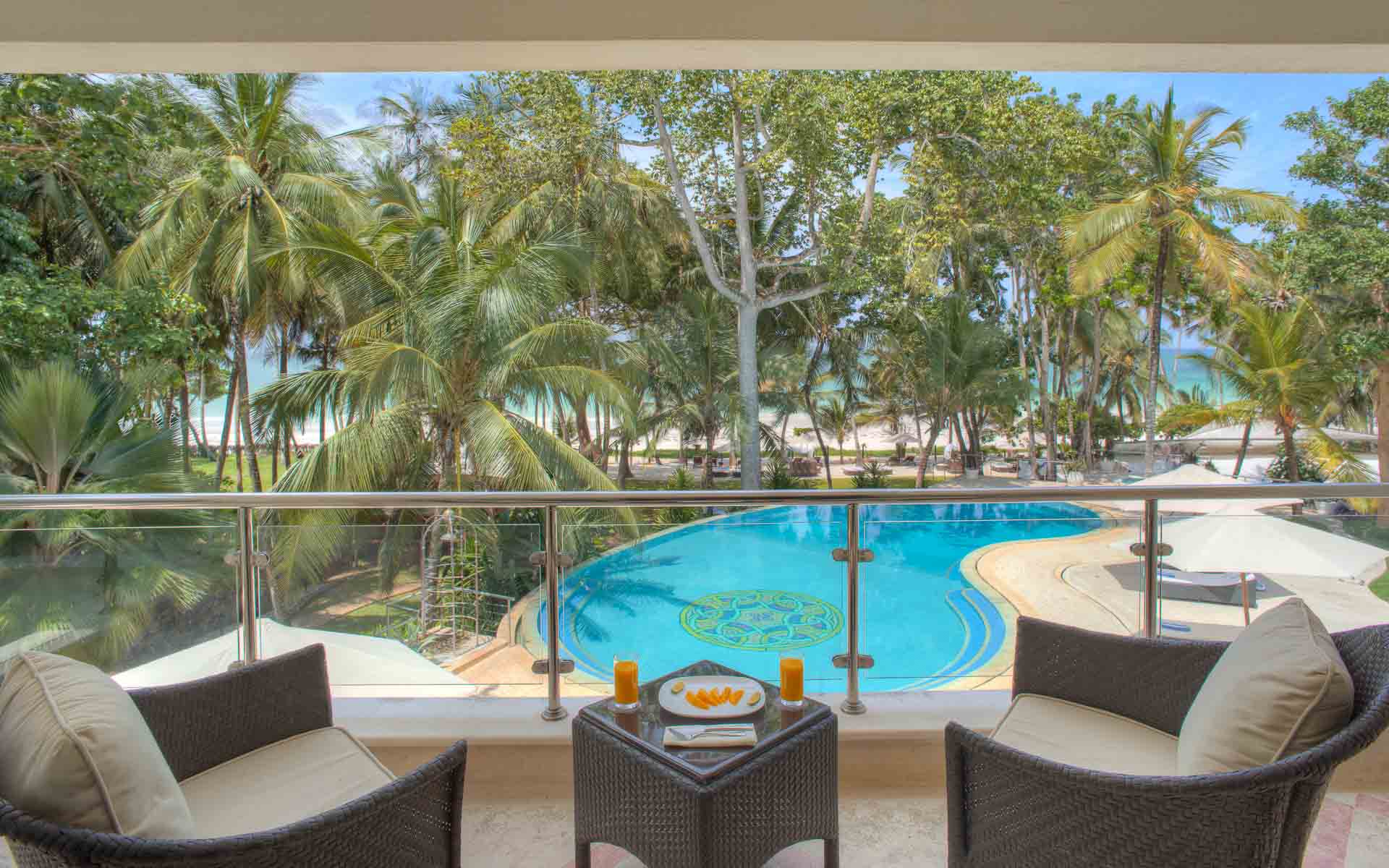 The stunning view from the ocean room at the Almanara Boutique Hotel - one of the top villas in Africa. 