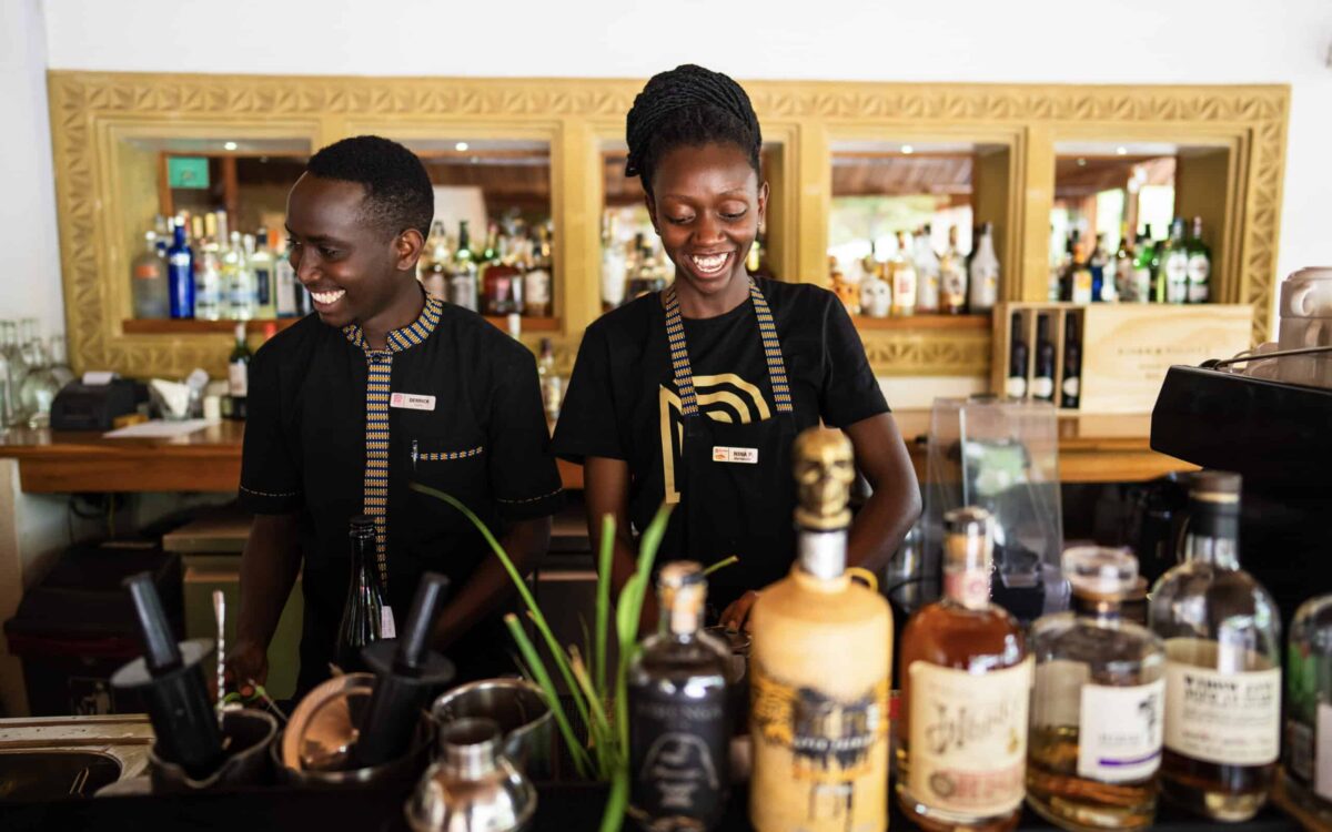 Fusion Bar Staff lauging