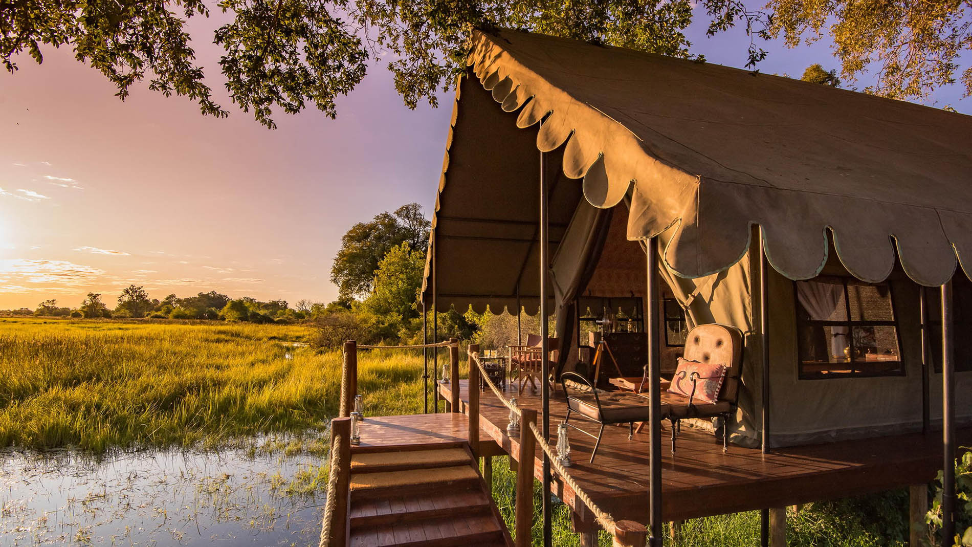 Tent in bush at Duke&rsquo;s Camp with Ker & Downey Africa