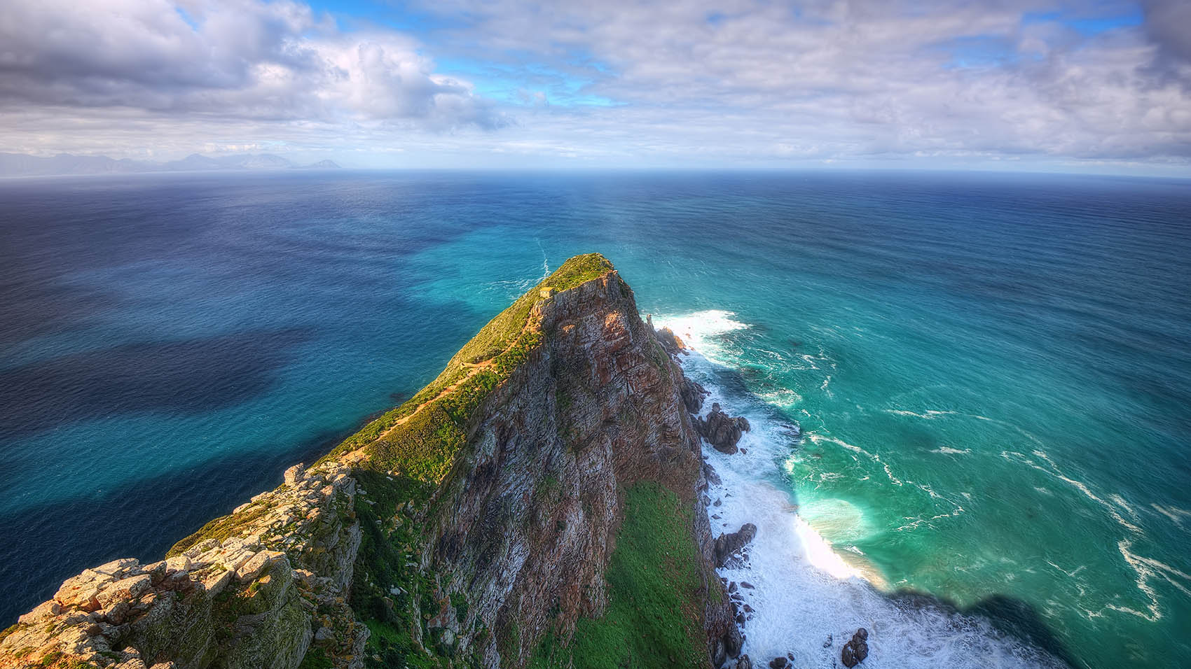 View of the Two Oceans meeting at Cape Point.