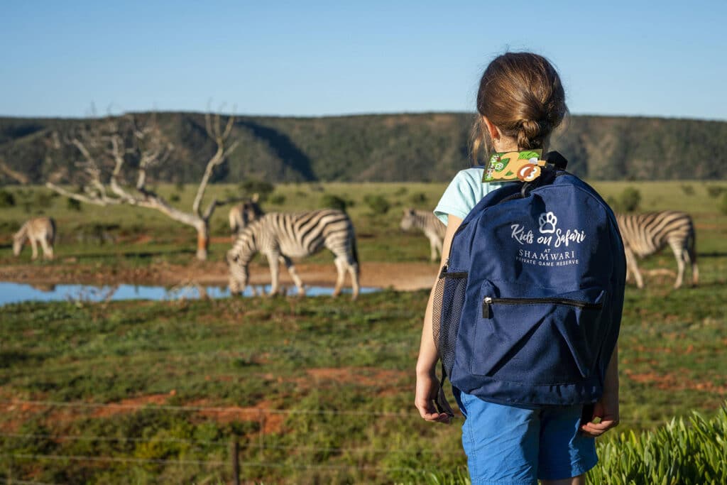 Girl with a Shamwari backpack