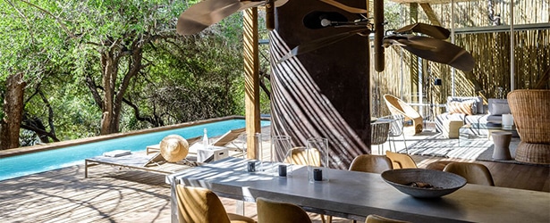 One of the villas at Singita Lebombo with a private pool with Ker & Downey Africa