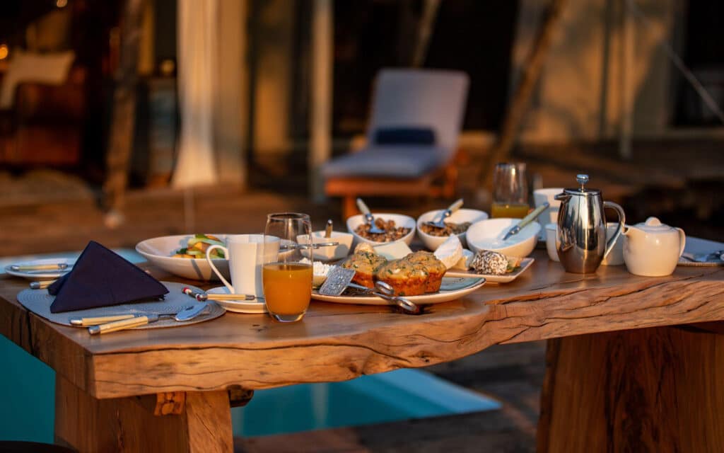 Meal time at Tembo Plains Camp with Ker & Downey Africa
