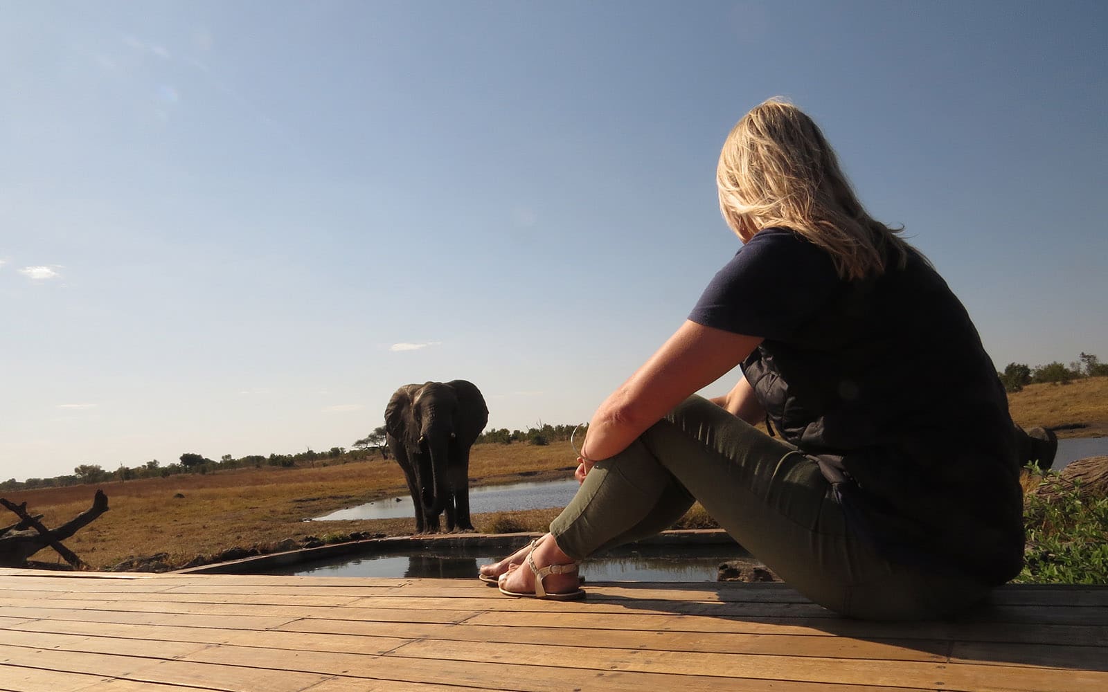 Elephant pool at Somalisa Camp with Ker & Downey Africa