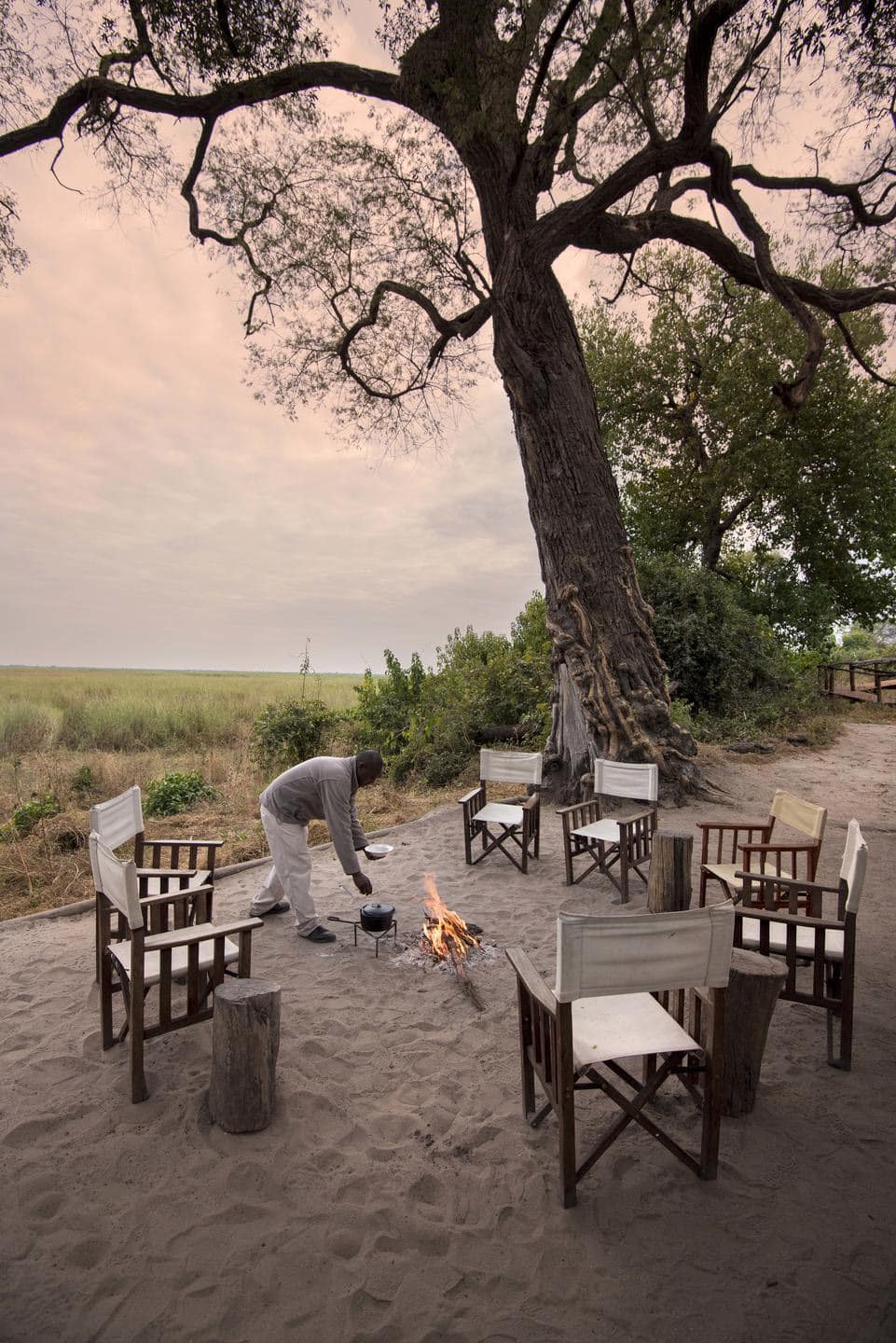 Fireside chats at Linyanti Ebony