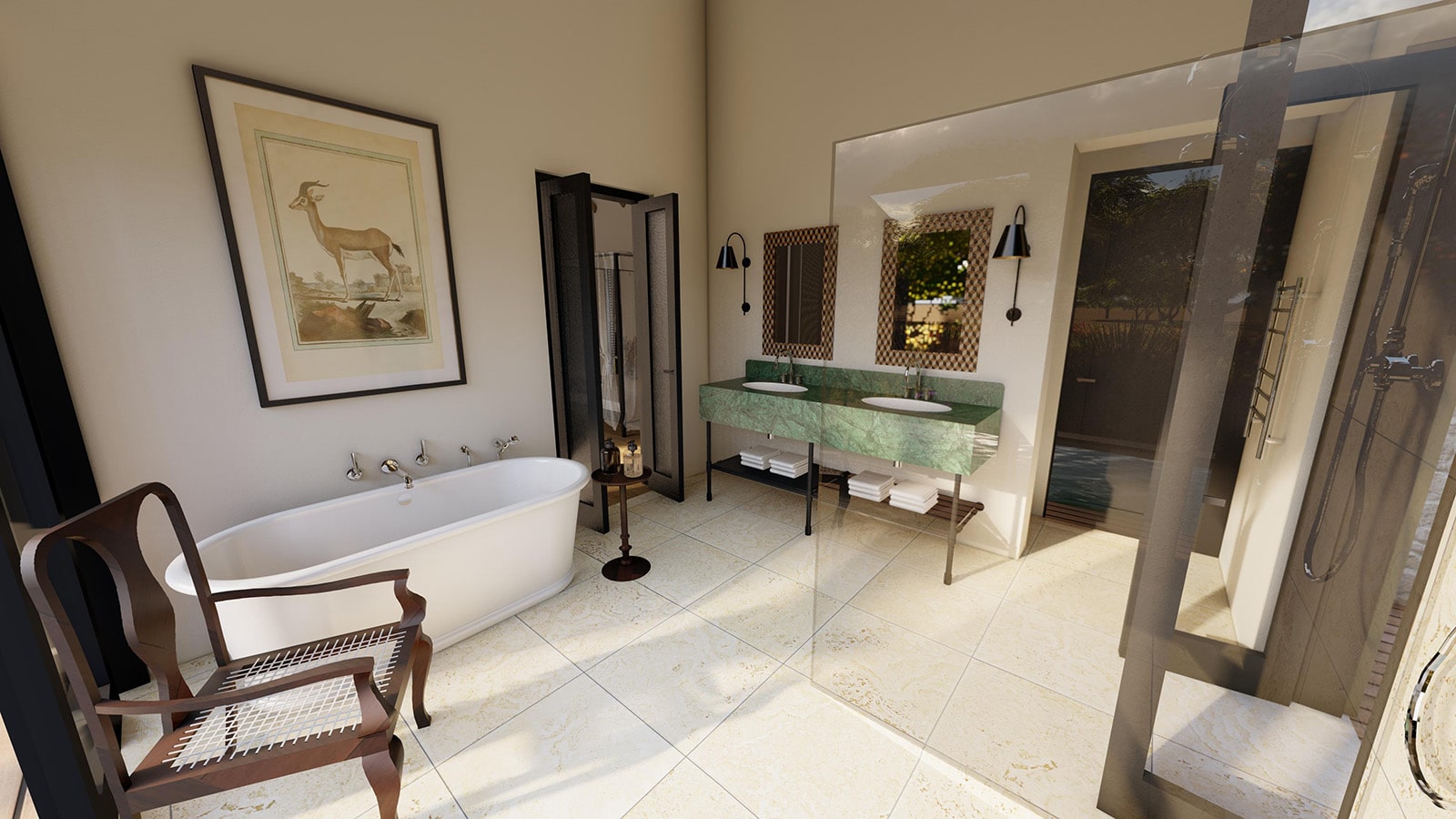 Bathroom at Monwana Game Lodge with Ker & Downey Africa